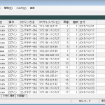 表形式の表示画面